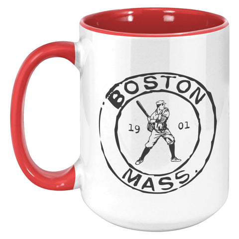 Image of Boston Baseball Vintage Stamp Mug - 11oz & 15oz