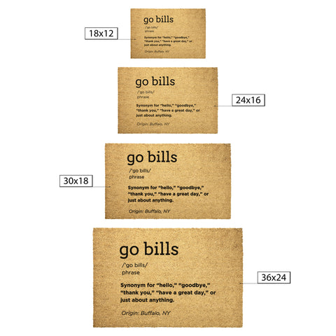 Image of Go Bills Doormat - 36"x24", 30"x18", & 24"x16" | Buffalo Bills, Bills Mafia