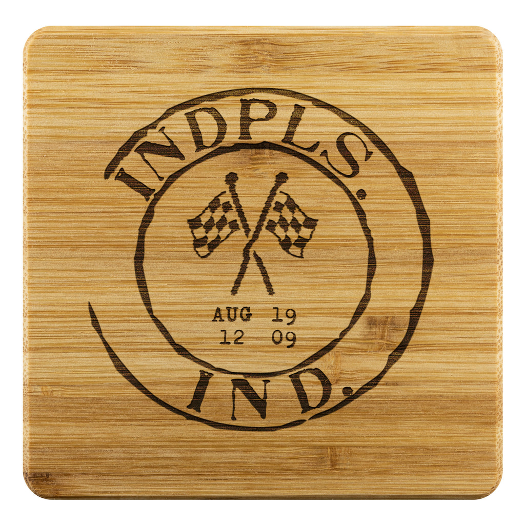 Indy 500 Vintage Stamp Bamboo Coasters (4pc)