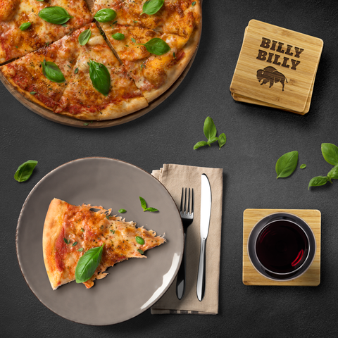 Image of Billy Billy Football Bamboo Coasters - Dilly Dilly, Bills Mafia, Buffalo Bills