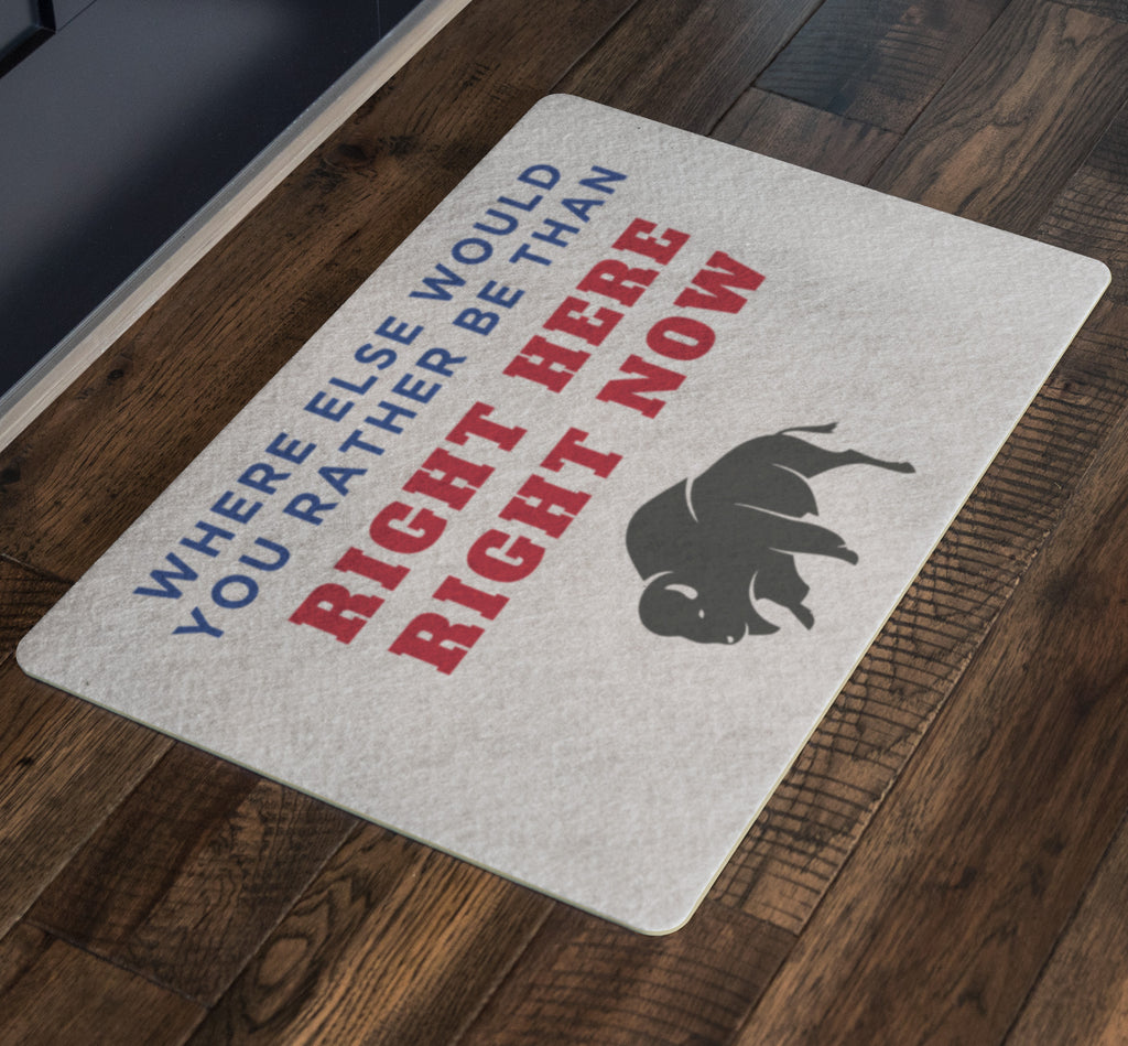 Where Else Would You Rather Be Outdoor Doormat - 26”x18” - Buffalo Bills, Bills Mafia Active